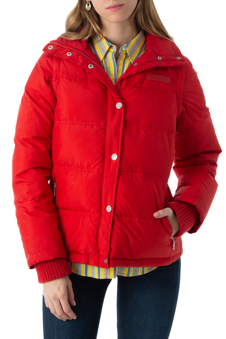 Chamarra agolde gris y rojo, vista frontal – ClosetRehab
