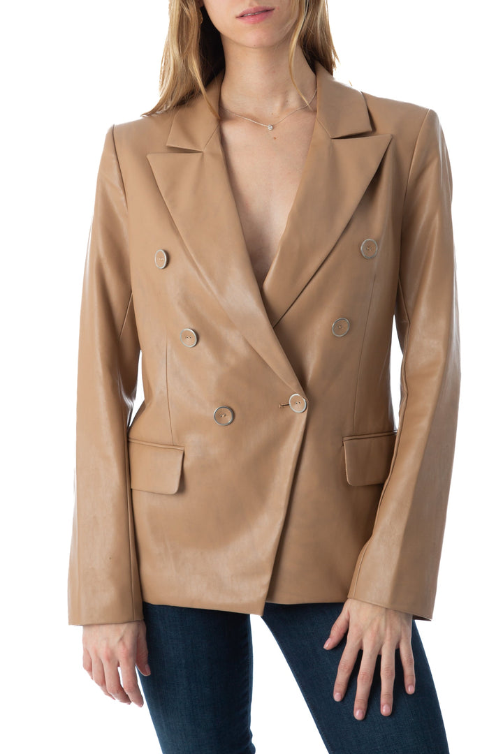 Saco bcbg maxazria café, vista frontal – ClosetRehab