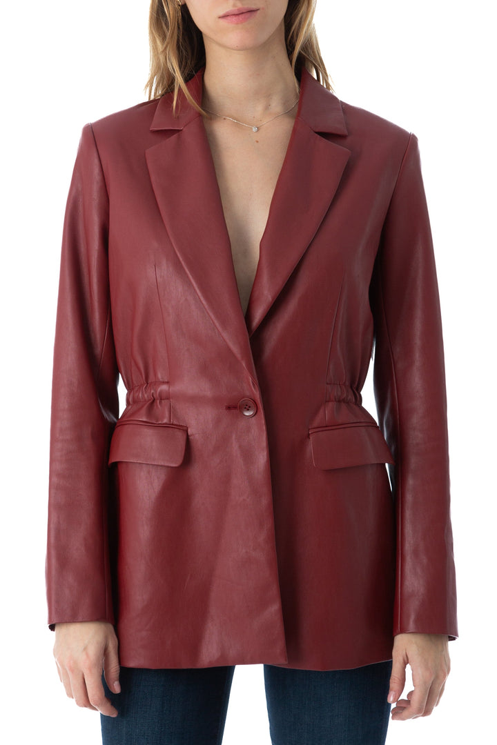 Saco bcbg maxazria marrón y negro, vista frontal – ClosetRehab