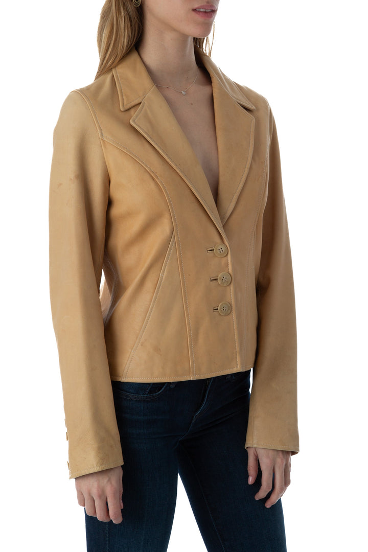 Saco louis vuitton beige y café, vista posterior – ClosetRehab