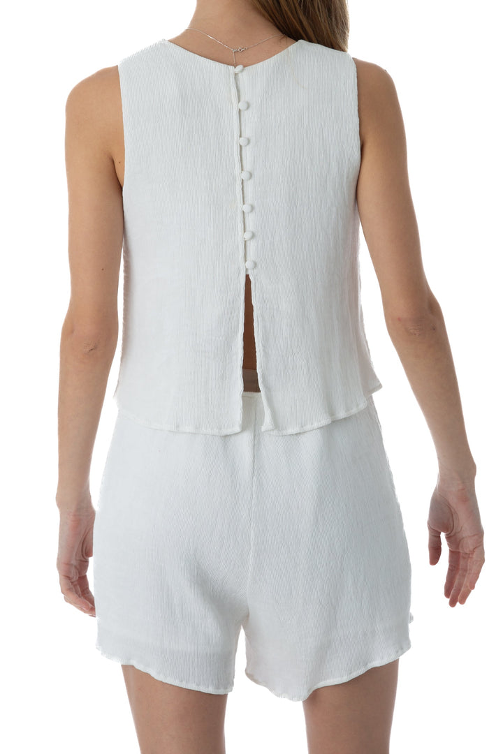 Vestido joa blanco, vista lateral – ClosetRehab