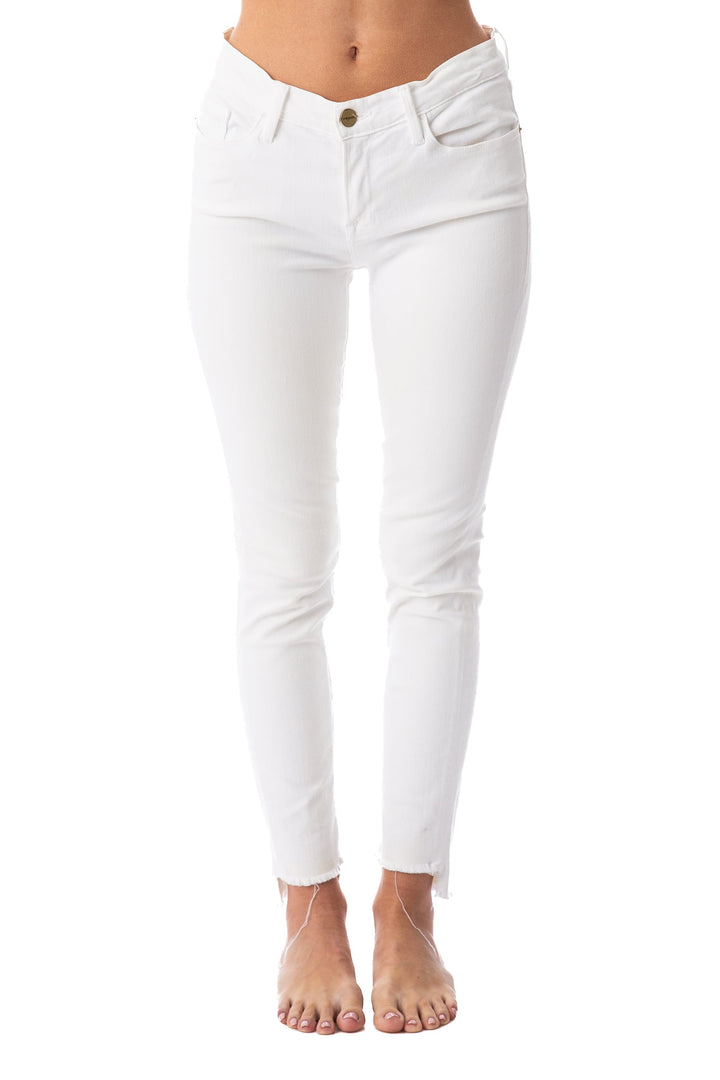 Jeans frame blanco, vista frontal – ClosetRehab