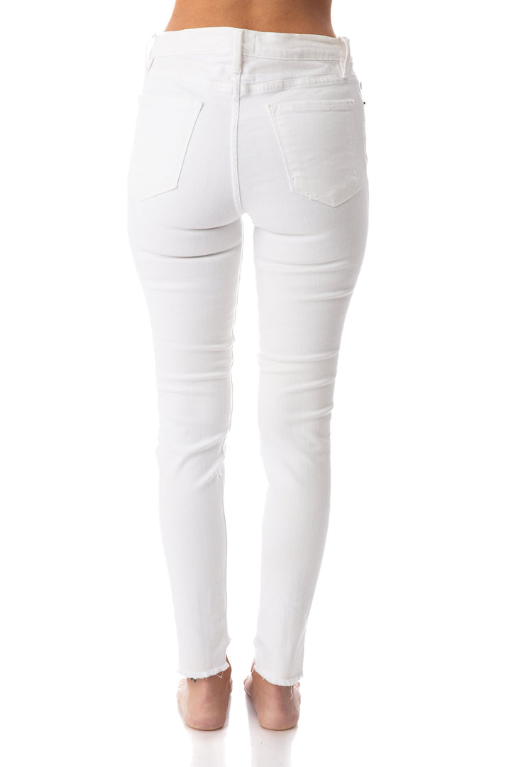Jeans frame blanco, vista lateral – ClosetRehab