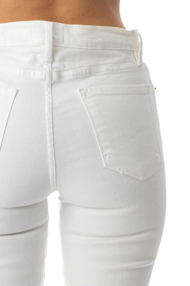 Jeans frame blanco, detalle – ClosetRehab