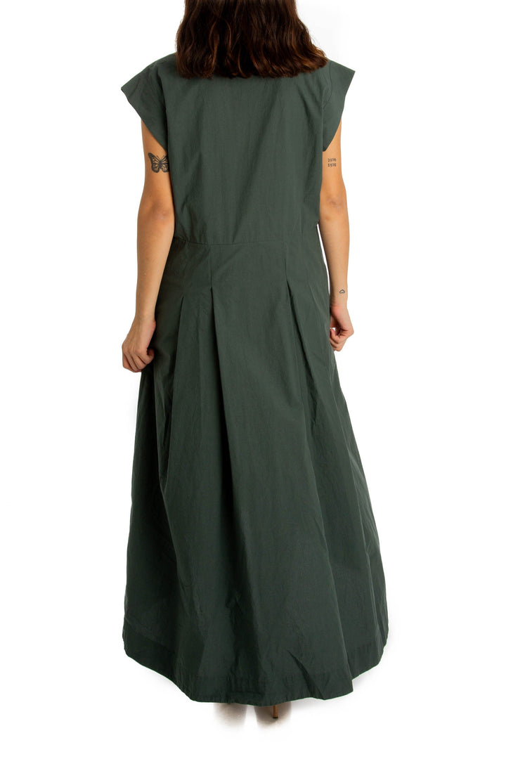 Vestido Ambrosi verde, vista lateral – ClosetRehab