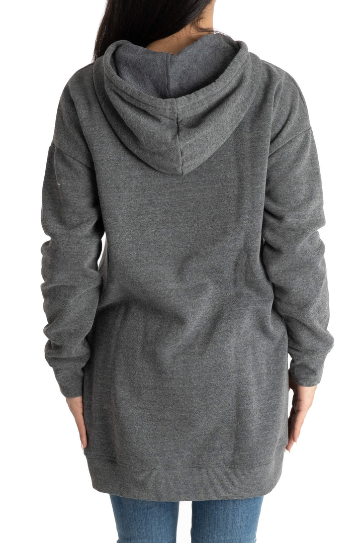 Sudadera Zenana Outfitters gris, vista posterior – ClosetRehab