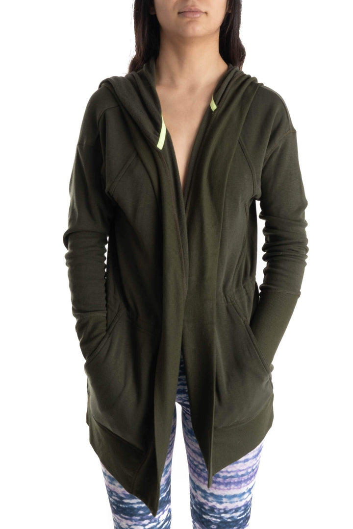 Chamarra Zella verde, vista frontal – ClosetRehab