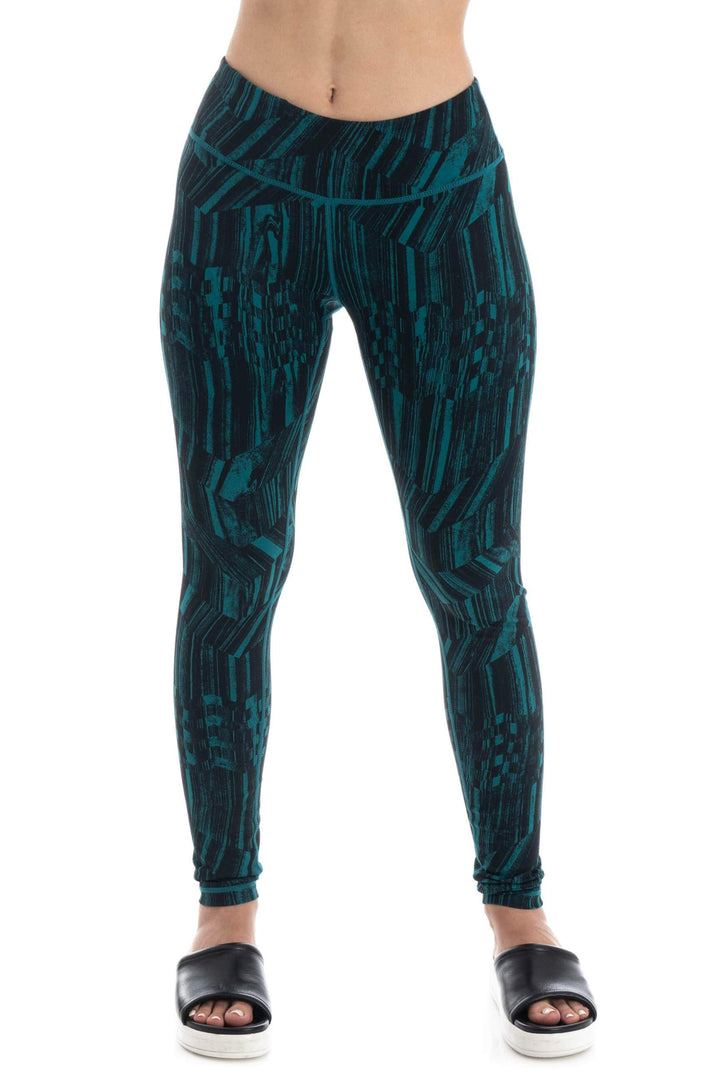 Pantalón Zella estampado y verde, vista frontal – ClosetRehab