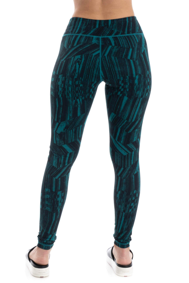 Pantalón Zella estampado y verde, vista posterior – ClosetRehab