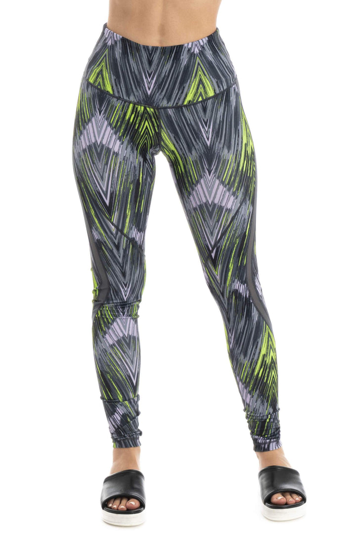 Pantalón Zella estampado y gris, vista frontal – ClosetRehab