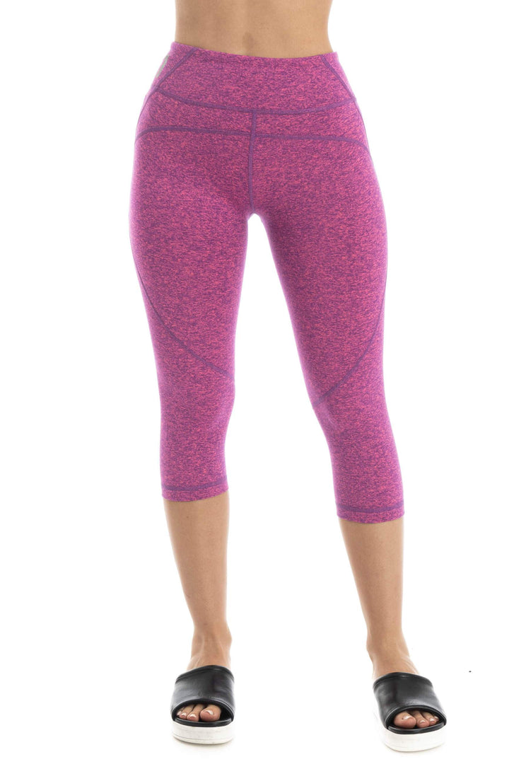 Pantalón Zella estampado y rosa, vista frontal – ClosetRehab