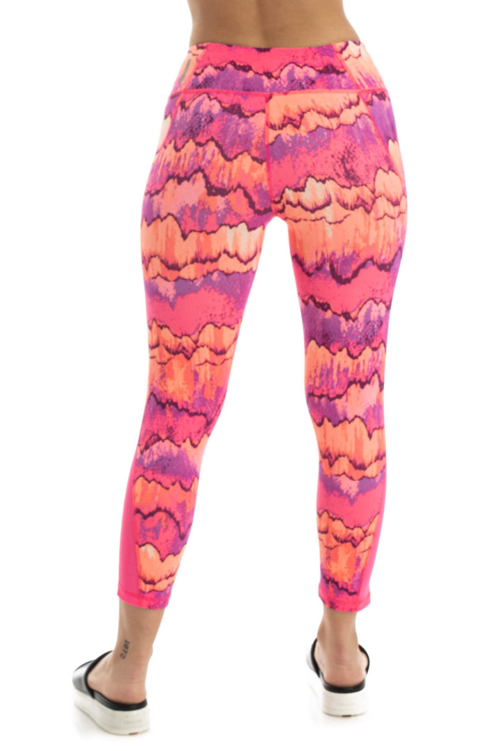 Pantalón Zella estampado y naranja, vista posterior – ClosetRehab
