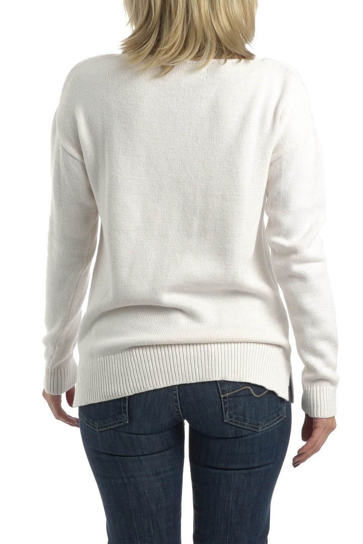 Blusa Loft blanco, vista posterior – ClosetRehab