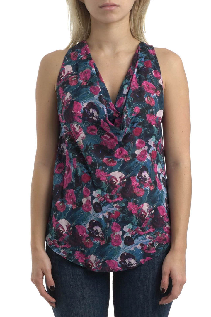 Blusa Rebecca Taylor azul, vista frontal – ClosetRehab