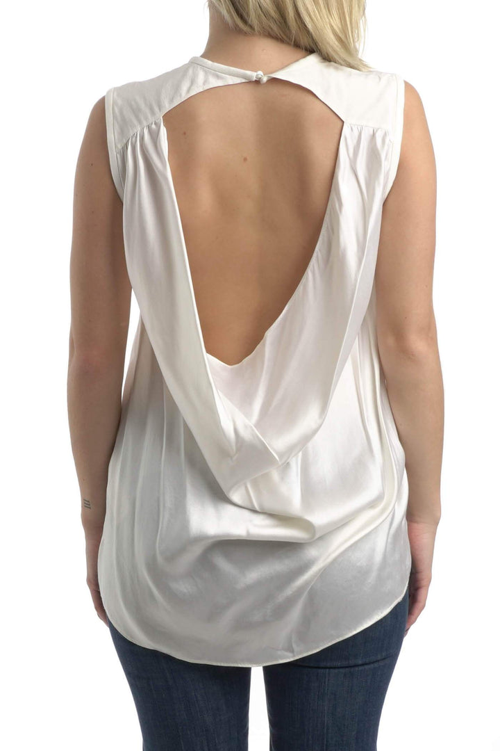 Blusa Alice + Olivia beige, vista posterior – ClosetRehab