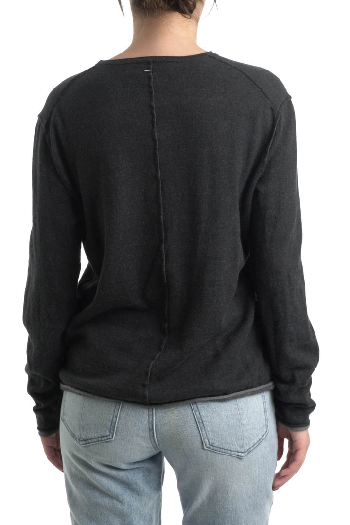 Blusa Rag & Bone negro, vista posterior – ClosetRehab
