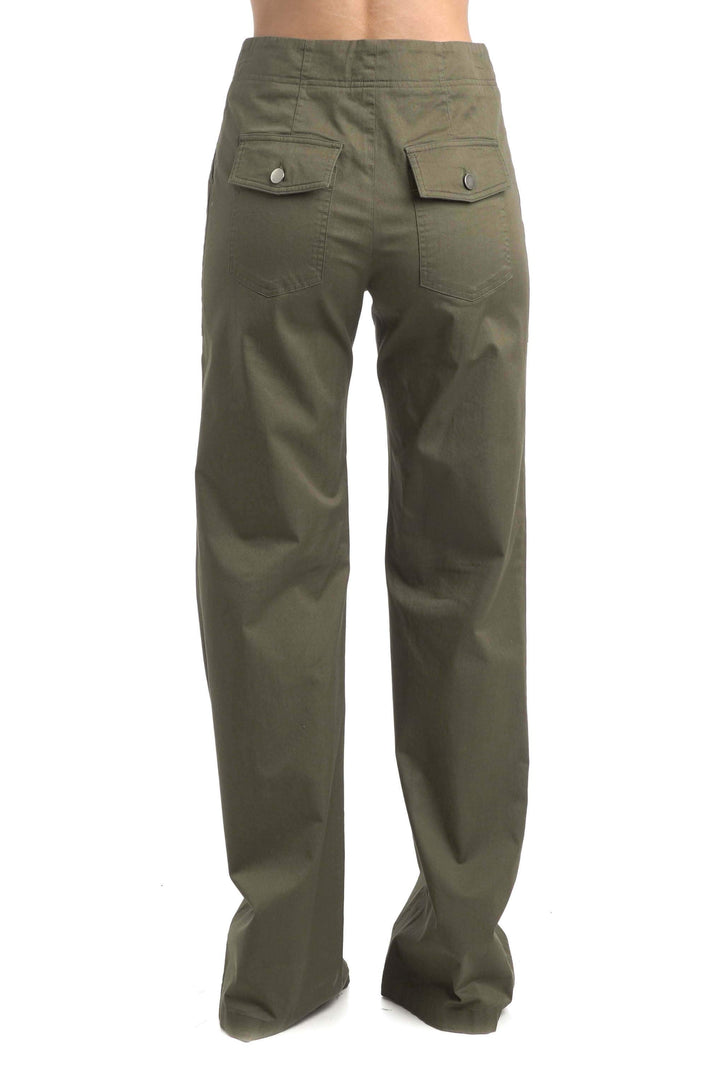 Pantalón Veronica Beard verde, vista posterior – ClosetRehab