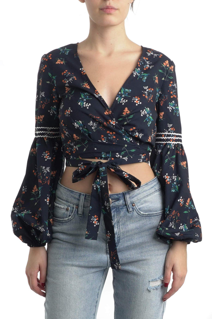 Blusa The Fifth Label azul, vista frontal – ClosetRehab