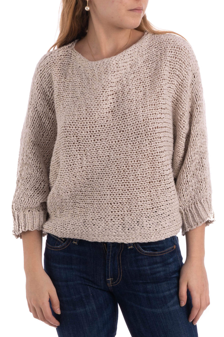 Blusa Mango beige, vista frontal – ClosetRehab