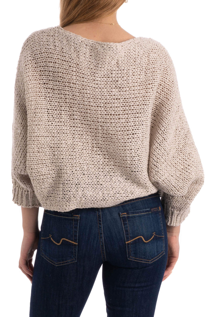 Blusa Mango beige, vista posterior – ClosetRehab