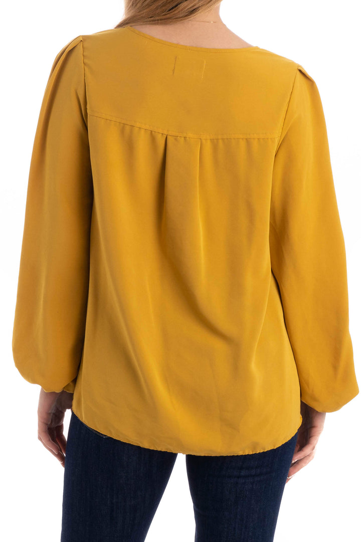 Blusa Simply Vera by Vera Wang amarillo, vista posterior – ClosetRehab