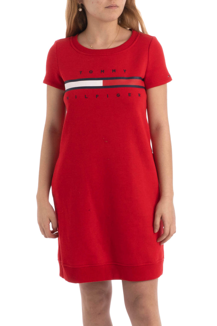 Vestido Tommy Hilfiger rojo, vista frontal – ClosetRehab