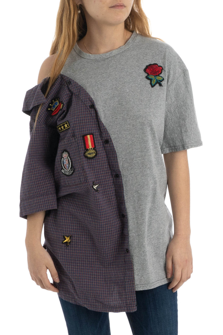 Blusa LaFolie gris, vista frontal – ClosetRehab