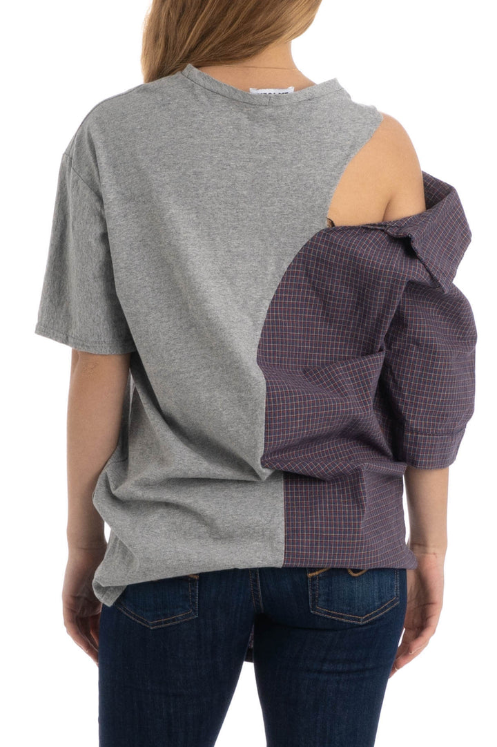 Blusa LaFolie gris, vista posterior – ClosetRehab