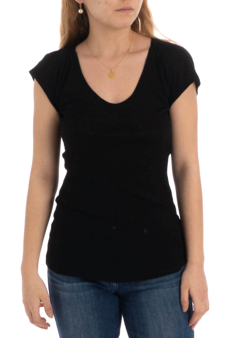 Blusa BCBG Maxazria negro, vista frontal – ClosetRehab