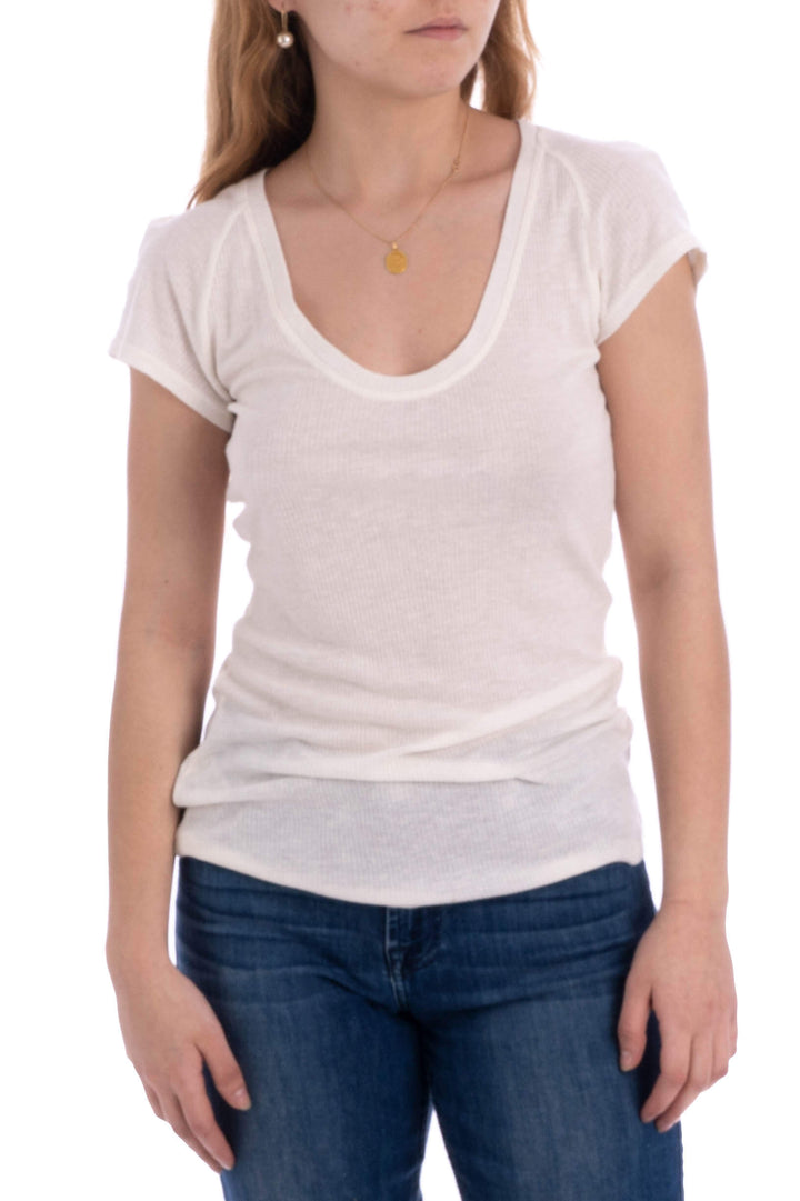 Blusa BCBG Maxazria blanco, vista frontal – ClosetRehab