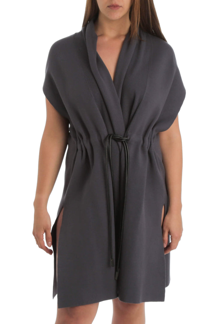 Suéter Adolfo Dominguez NWT gris, vista frontal – ClosetRehab