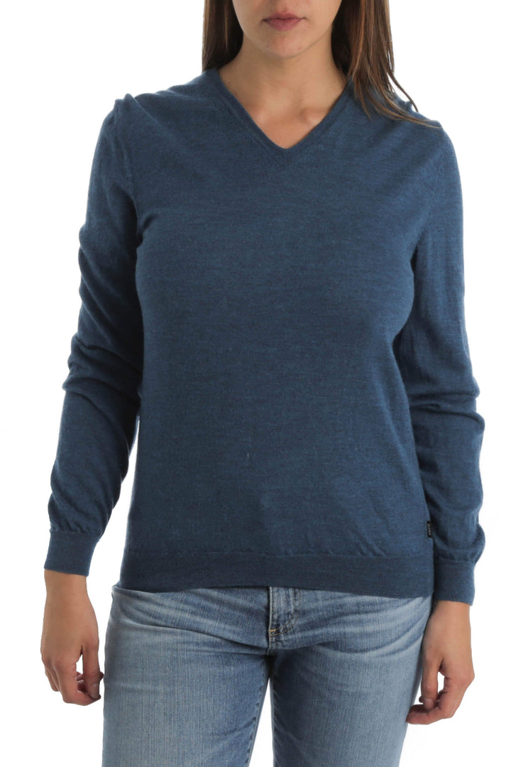 Blusa Hugo Boss azul, vista frontal – ClosetRehab