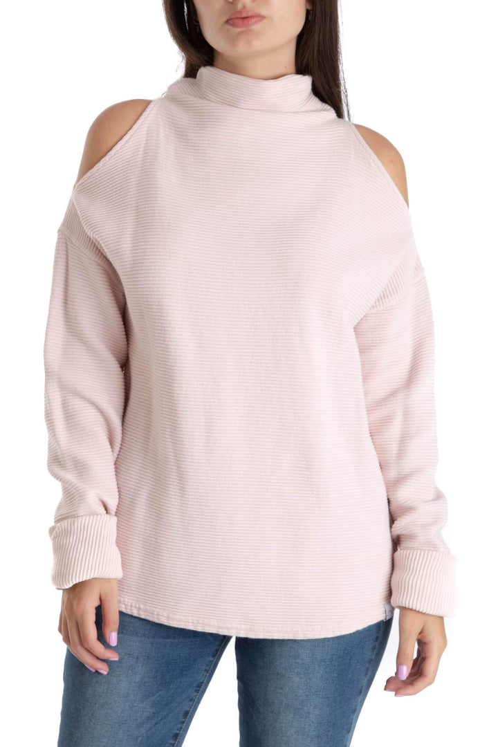 Suéter Varley estampado y rosa, vista frontal – ClosetRehab
