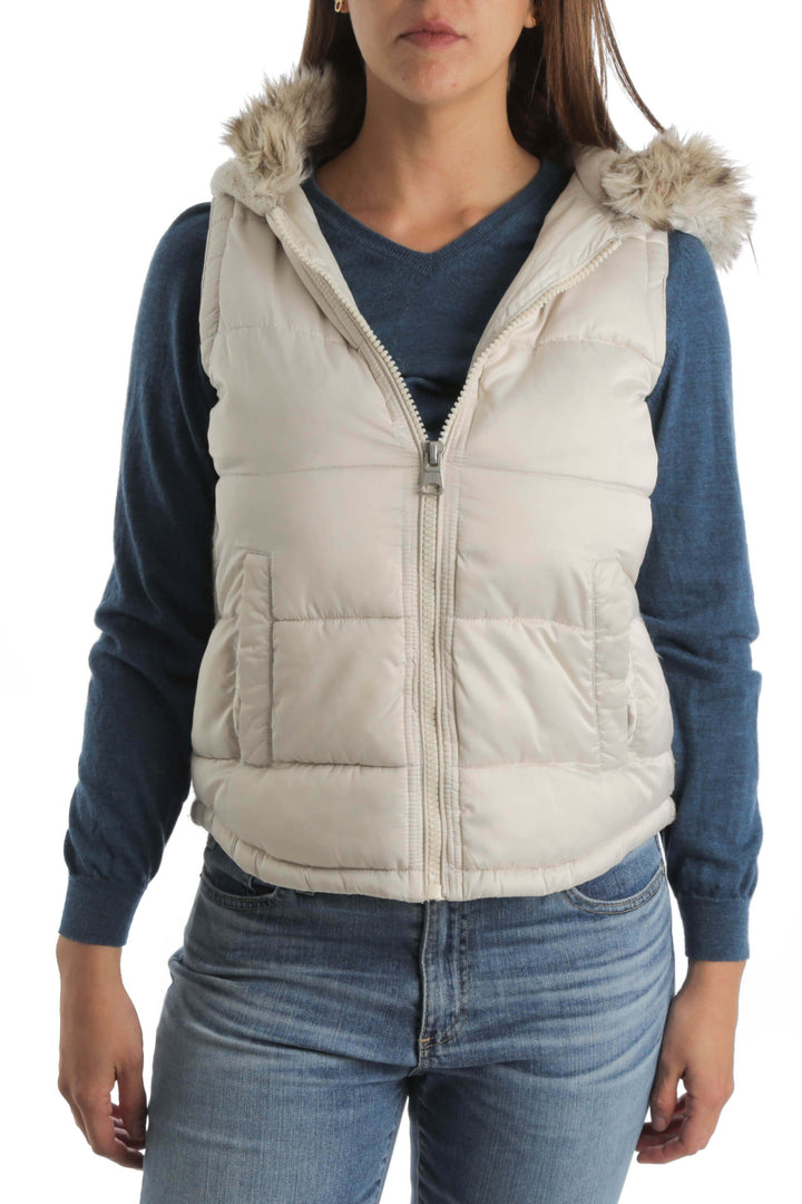 Chaleco Zara beige, vista frontal – ClosetRehab