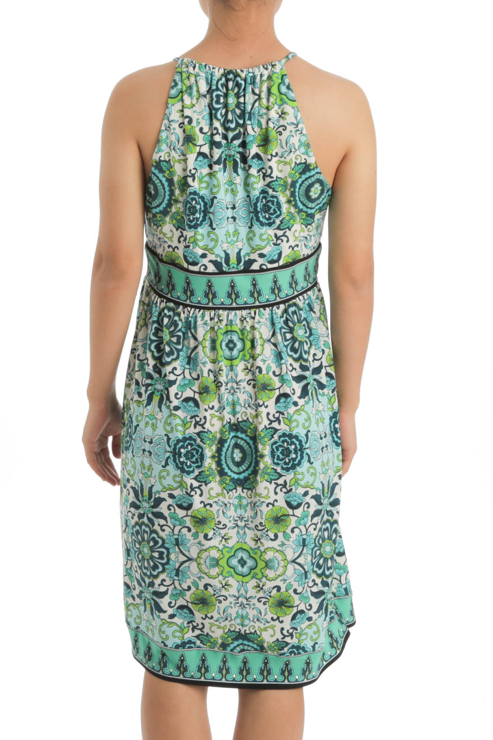 Vestido London Times verde, vista posterior – ClosetRehab