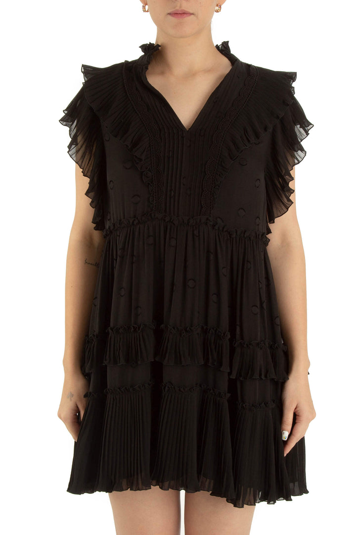 Vestido Kate Spade NWT negro, vista frontal – ClosetRehab