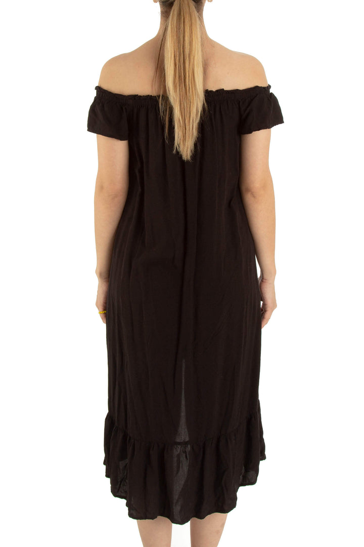 Vestido LOFT negro, vista posterior – ClosetRehab
