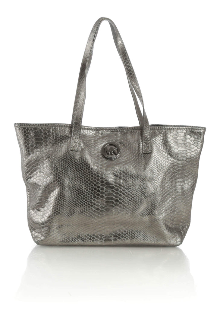 Bolsa Michael Kors gris, vista frontal – ClosetRehab