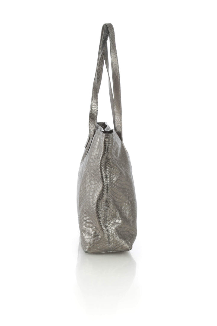 Bolsa Michael Kors gris, vista lateral – ClosetRehab