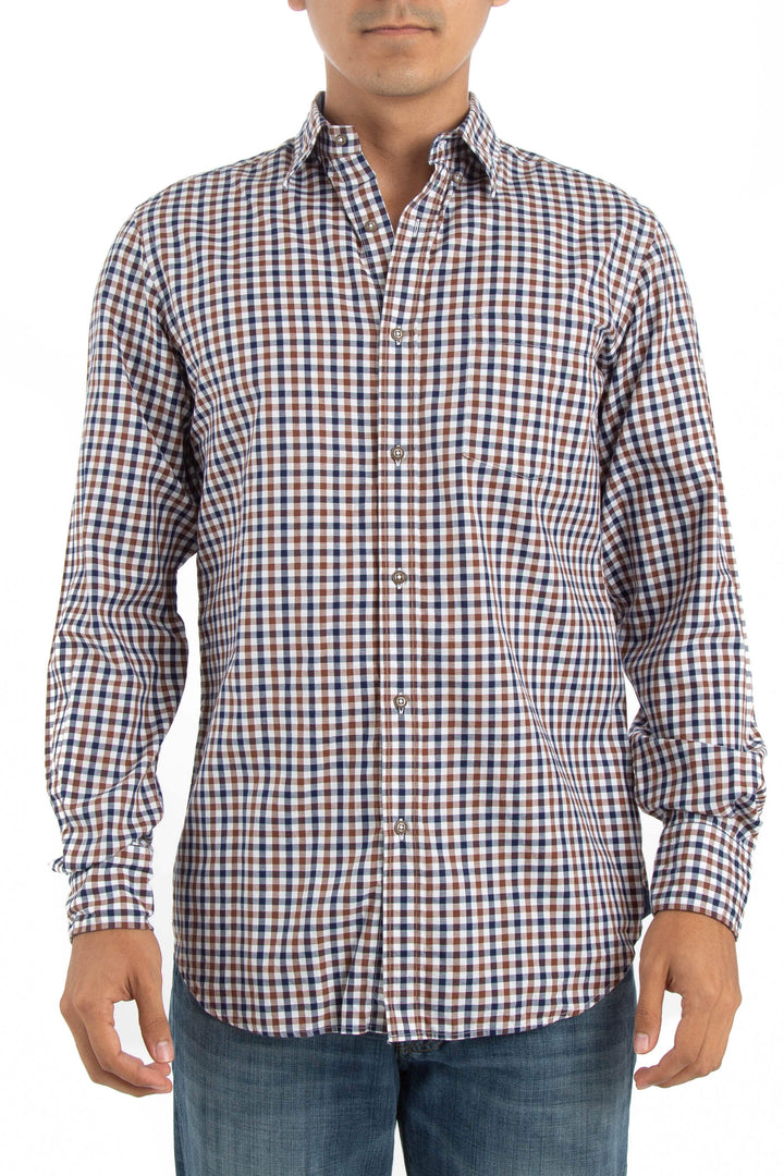 Camisa Massimo Dutti azul, vista frontal – ClosetRehab