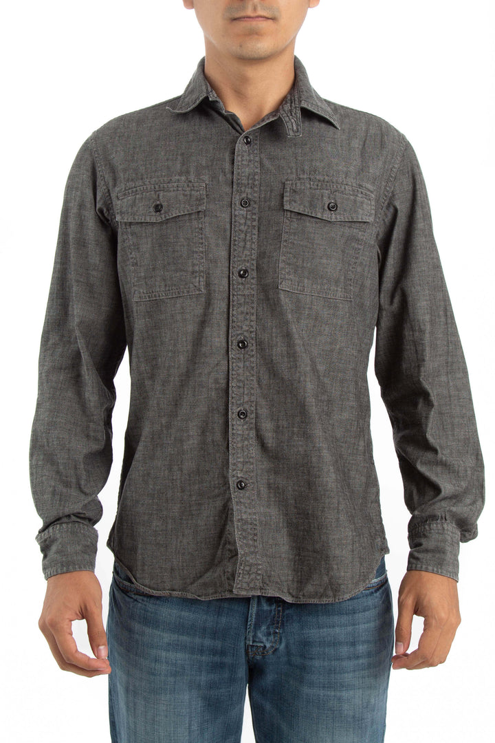 Camisa Banana Republic gris, vista frontal – ClosetRehab