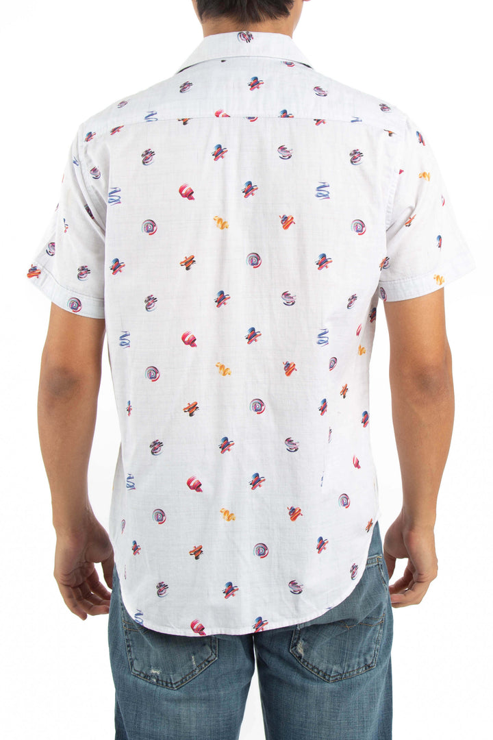 Camisa Robert Graham blanco, vista posterior – ClosetRehab