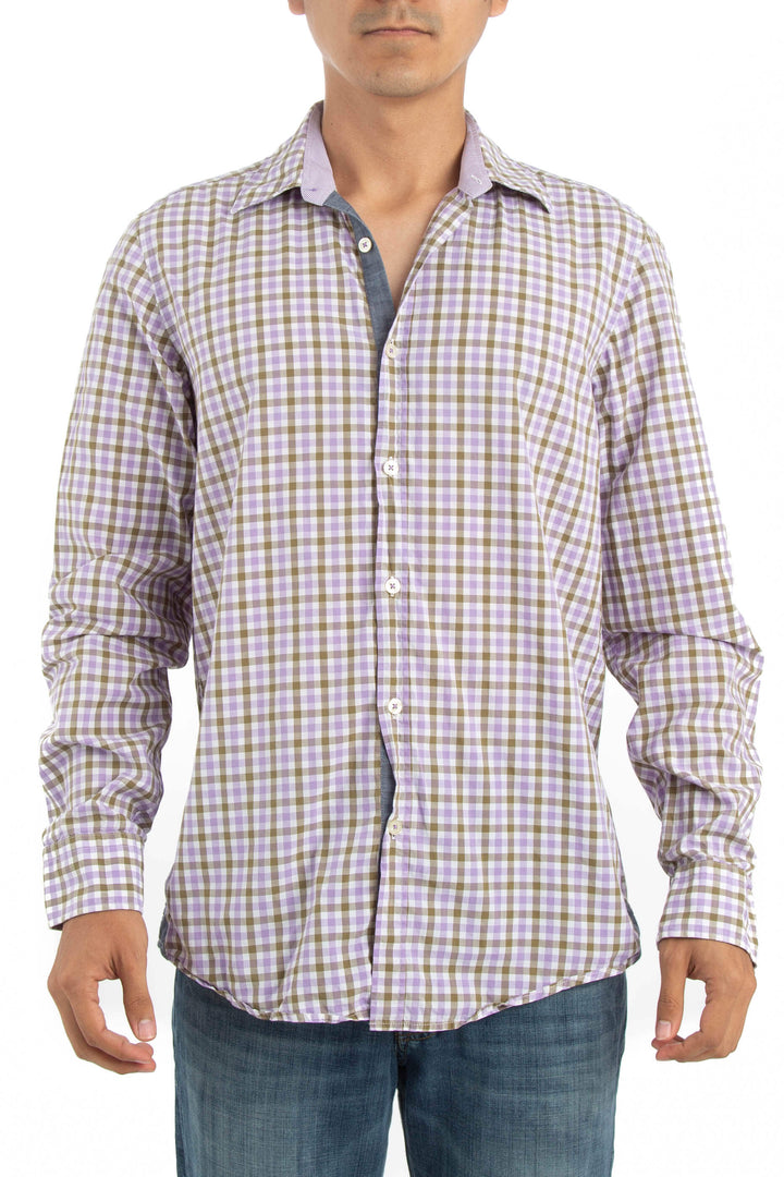 Camisa Hugo Boss morado, vista frontal – ClosetRehab
