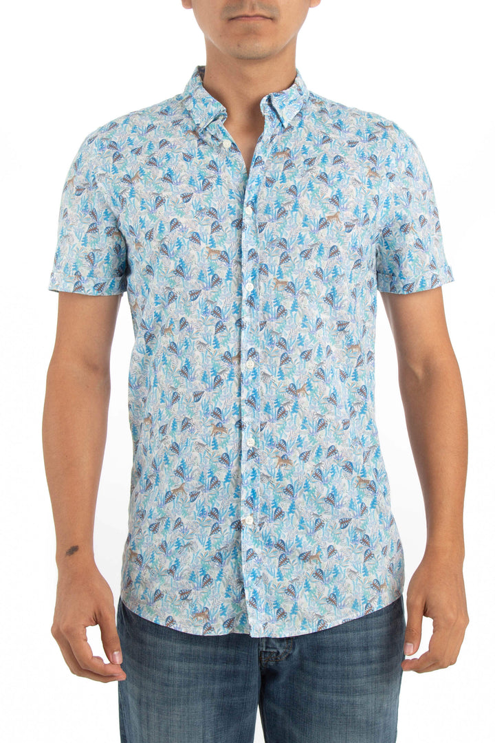 Camisa Zara azul, vista frontal – ClosetRehab