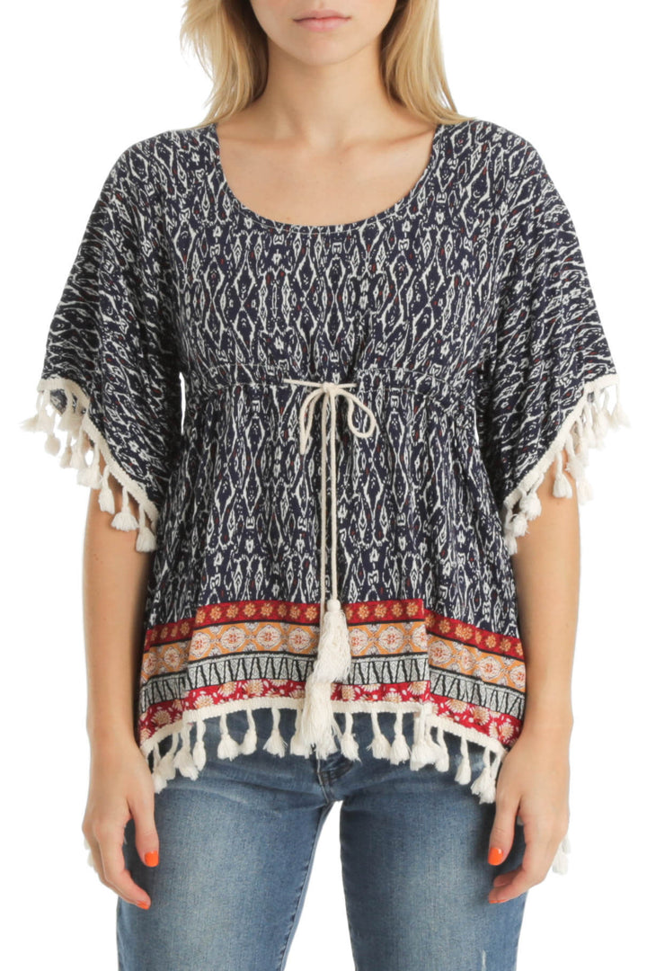 Blusa Wayans azul, vista frontal – ClosetRehab