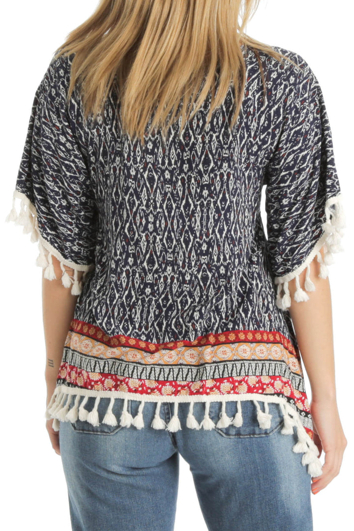 Blusa Wayans azul, vista posterior – ClosetRehab