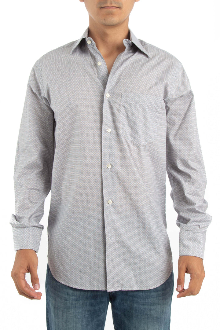 Camisa Saks Fifth Avenue gris, vista frontal – ClosetRehab