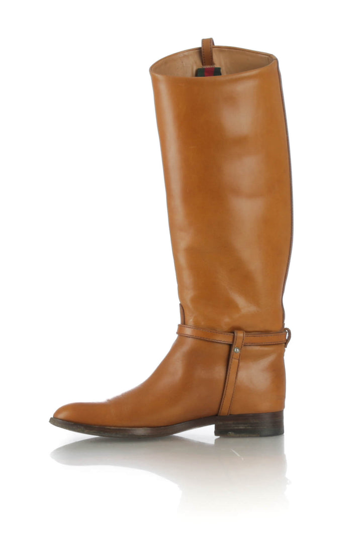 Zapato Gucci café, vista lateral – ClosetRehab