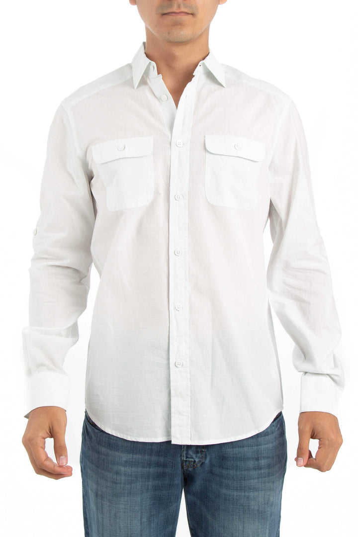 Camisa Armani Exchange blanco, vista frontal – ClosetRehab