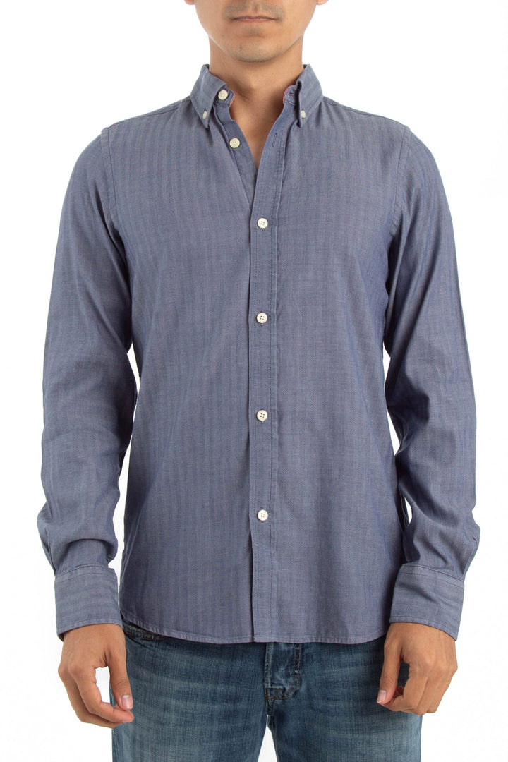 Camisa Plectrum azul, vista frontal – ClosetRehab